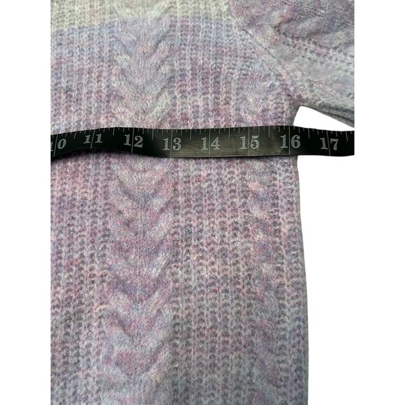 NWT Design History Ombre Cable Knit Long Sleeve V-neck Collar Sweater-Girls M - Picture 10 of 14